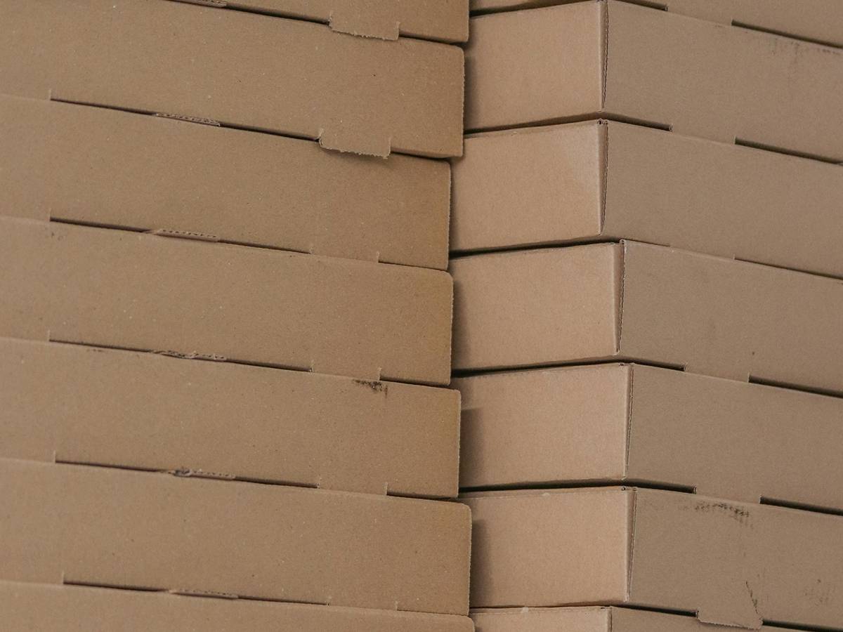 Corrugate boxes stack