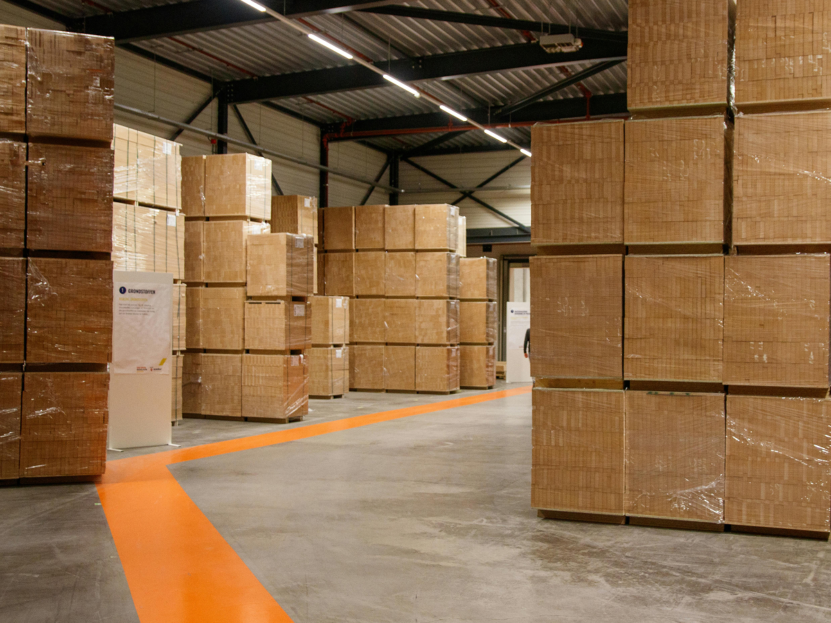 Corrugate boxes in warehouse